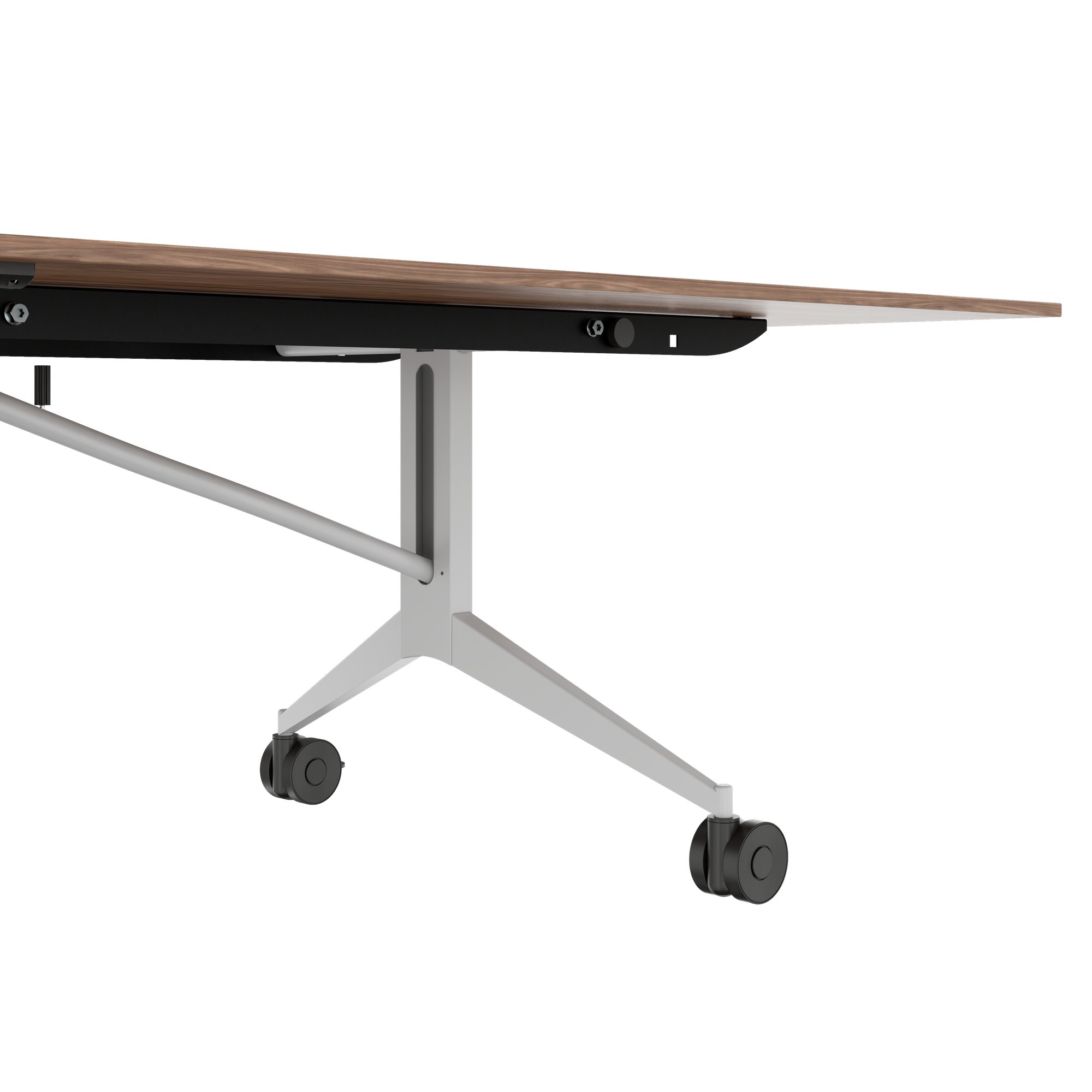 MARA - TIMMY LIBRO Konferenztisch | 3200 x 1200 mm (10 - 14 Personen), rollbar, faltbar, Echtholz-Furnier Nussbaum - 11 Main Image