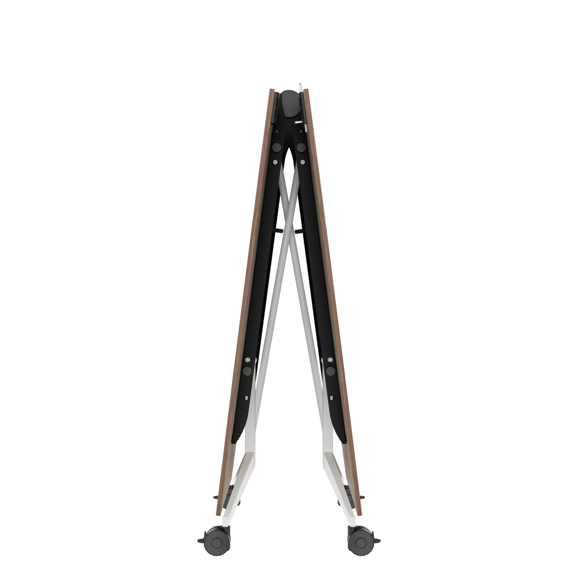 Mara TIMMY LIBRO Tableau de conférence | Forme de démarrage, 3200 x 1200 mm (10 - 14 personnes), roulable, pliable, en noyer en placage en bois réel - 10 Main Image