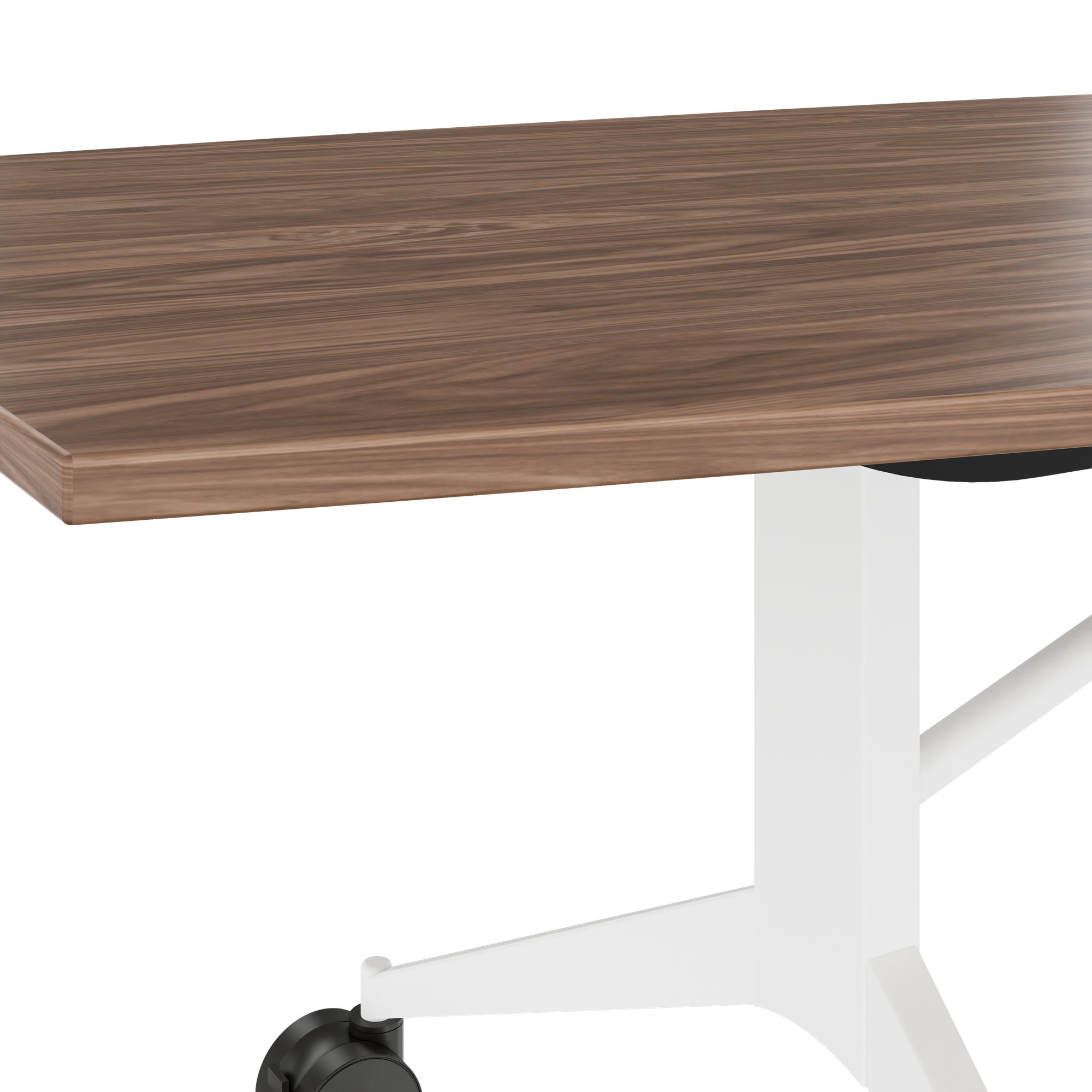 Mara TIMMY LIBRO Tableau de conférence | Forme de démarrage, 3200 x 1200 mm (10 - 14 personnes), roulable, pliable, en noyer en placage en bois réel - 13 Main Image