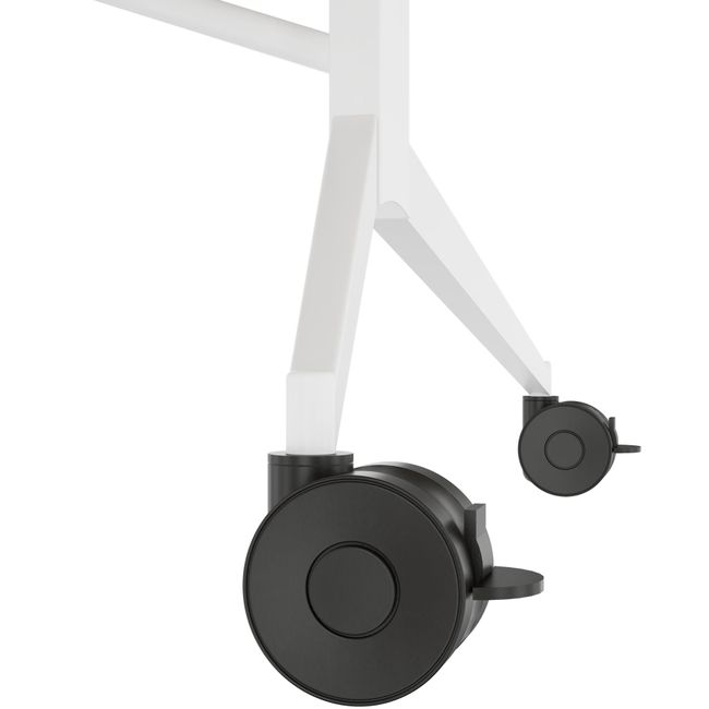 MARA - TIMMY LIBRO Konferenztisch | Bootsform, 3200 x 1200 mm (10 - 14 Personen), rollbar, faltbar, Echtholz-Furnier Nussbaum