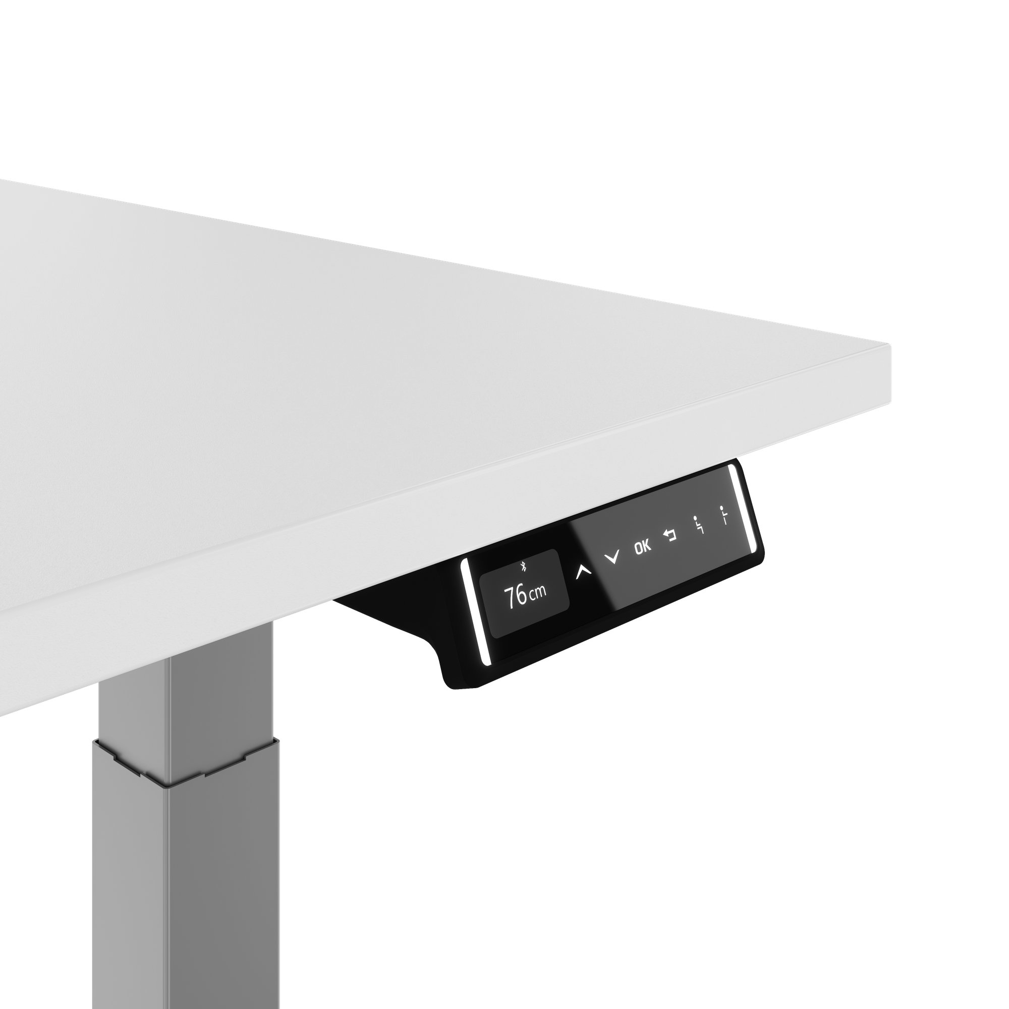 TELDRA Pro, 2-Motoren-Schreibtisch | 1200 - 2000 mm, elektrisch höhenverstellbar, Weiß - 5 Main Image