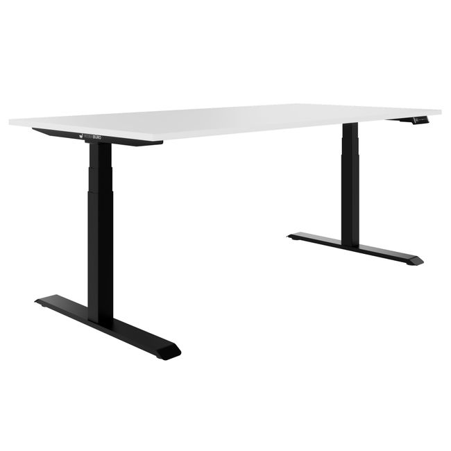 TELDRA Pro, 2-Motoren-Schreibtisch | 1200 - 2000 mm, elektrisch höhenverstellbar, Weiß