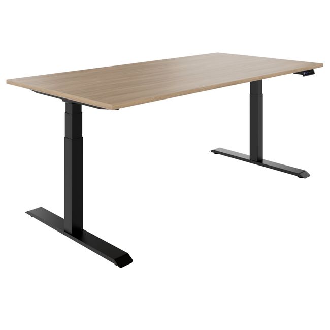 TELDRA Pro, 2-Motoren-Schreibtisch | 1200 - 2000 mm, elektrisch höhenverstellbar, Bernsteineiche TELDRA Pro, 2-Motoren-Schreibtisch | 1200 - 2000 mm, elektrisch höhenverstellbar, Bernsteineiche