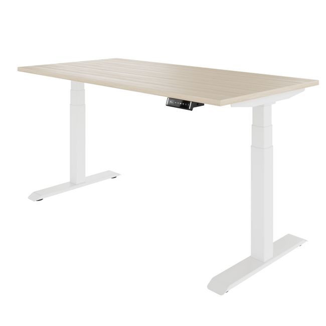 TELDRA Pro, bureau à 2 moteurs | 1600 - 1800 mm, réglable électriquement en hauteur, chêne sablé  - 4 Main Image