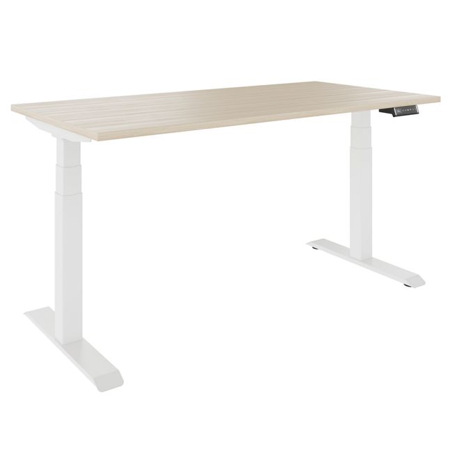 TELDRA Pro, bureau à 2 moteurs | 1600 - 1800 mm, réglable électriquement en hauteur, chêne sablé  - 1 Main Image