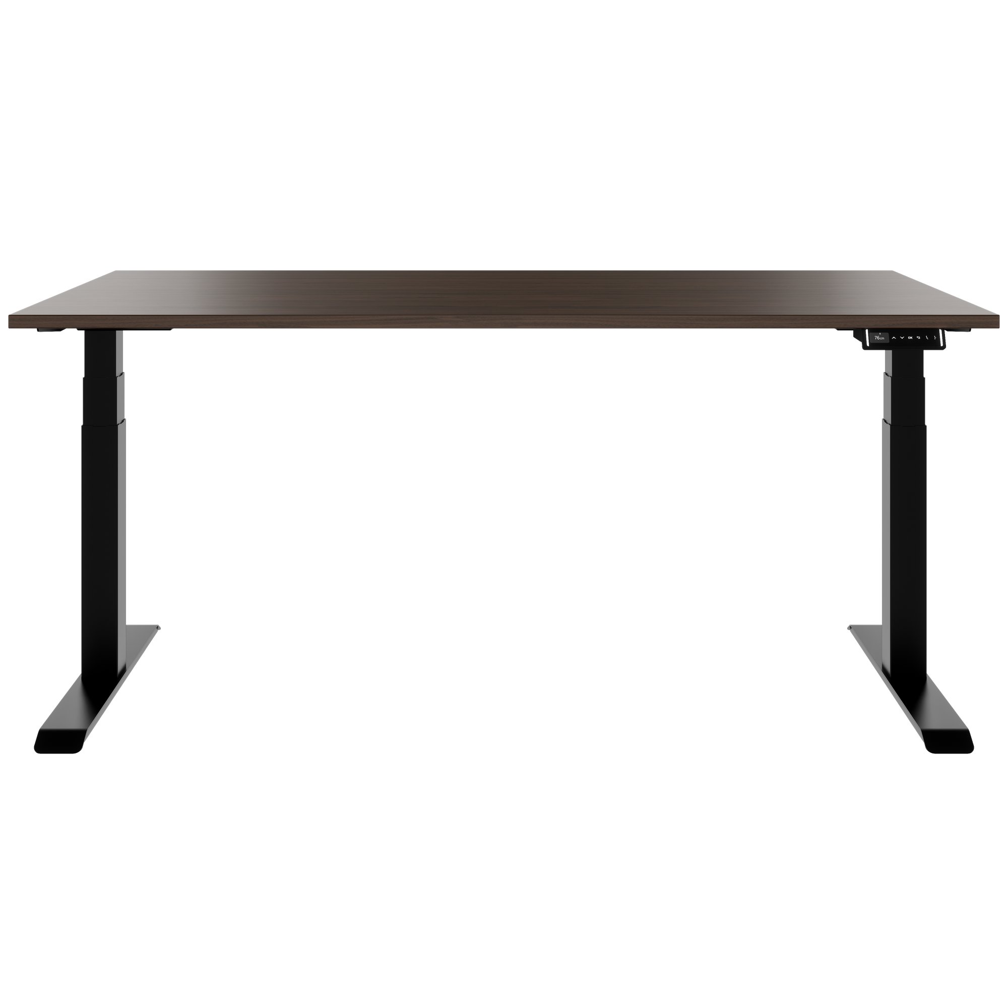 TELDRA Pro, 2-Motoren-Schreibtisch | 1600 - 1800 mm, elektrisch höhenverstellbar, Nussbaum - 3 Main Image