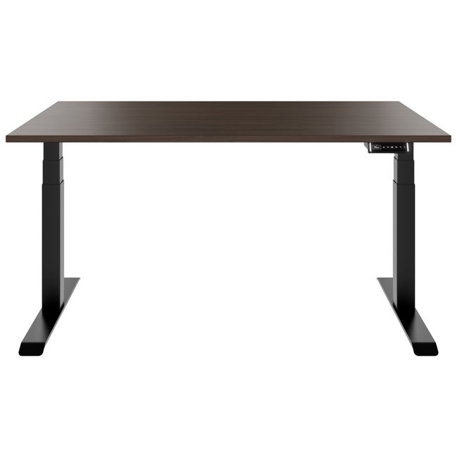 TELDRA Pro, 2-Motoren-Schreibtisch | 1600 - 1800 mm, elektrisch höhenverstellbar, Nussbaum