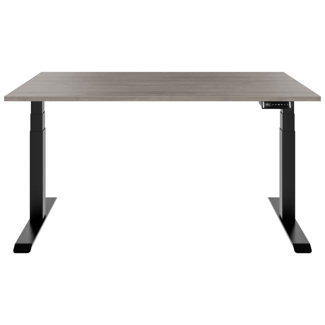 TELDRA Pro, 2-Motoren-Schreibtisch | 1600 - 1800 mm, elektrisch höhenverstellbar, Nordeiche grau TELDRA Pro, 2-Motoren-Schreibtisch | 1600 - 1800 mm, elektrisch höhenverstellbar, Nordeiche grau