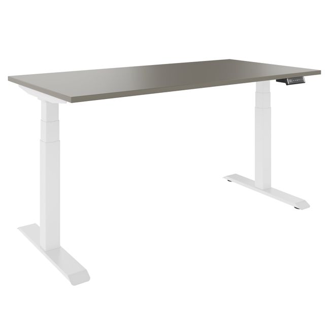TELDRA Pro, 2-motor desk | 1600 - 1800 mm, electrically height-adjustable, cubanite grey  - 1 Main Image