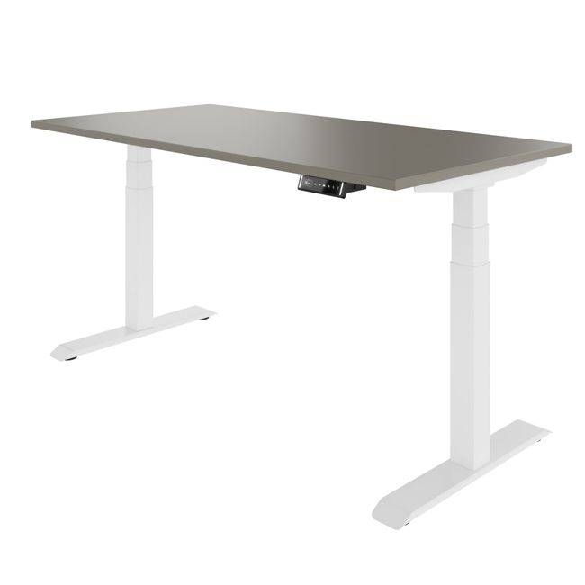 TELDRA Pro, 2-motor desk | 1600 - 1800 mm, electrically height-adjustable, cubanite grey  - 4 Main Image
