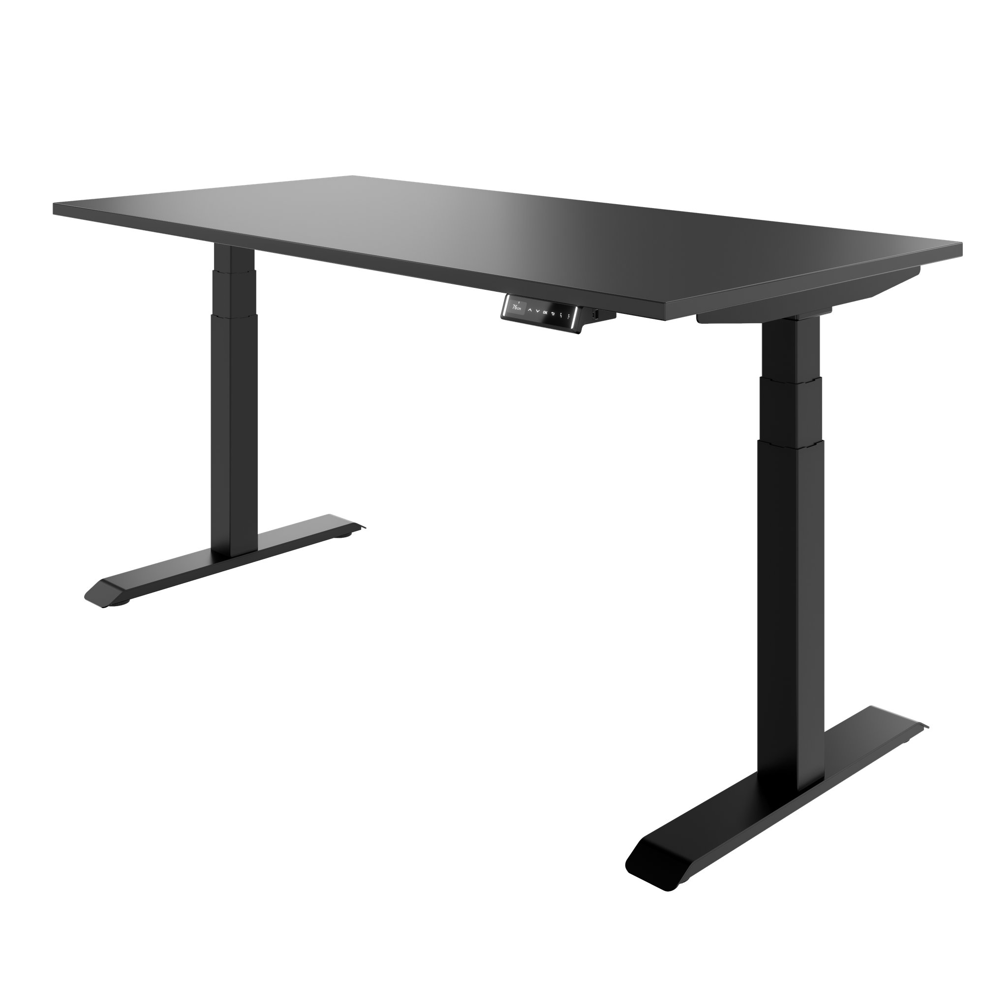 TELDRA Pro, 2-Motoren-Schreibtisch | 1600 - 1800 mm, elektrisch höhenverstellbar, Anthrazit - 4 Main Image