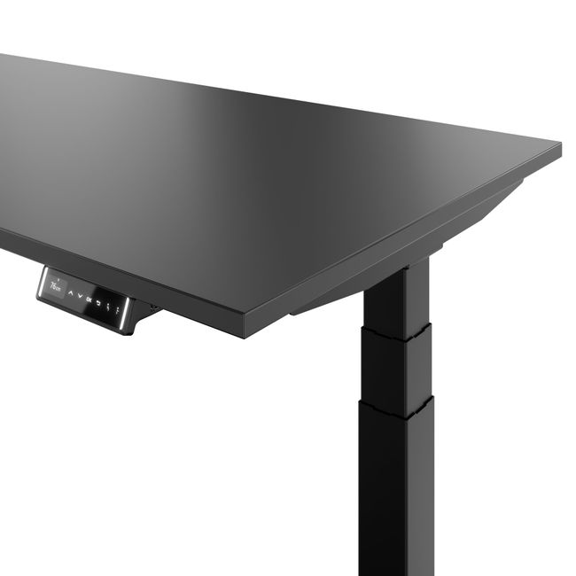 TELDRA Pro, 2-motor desk | 1600 - 1800 mm, electrically height-adjustable, anthracite  - 6 Main Image