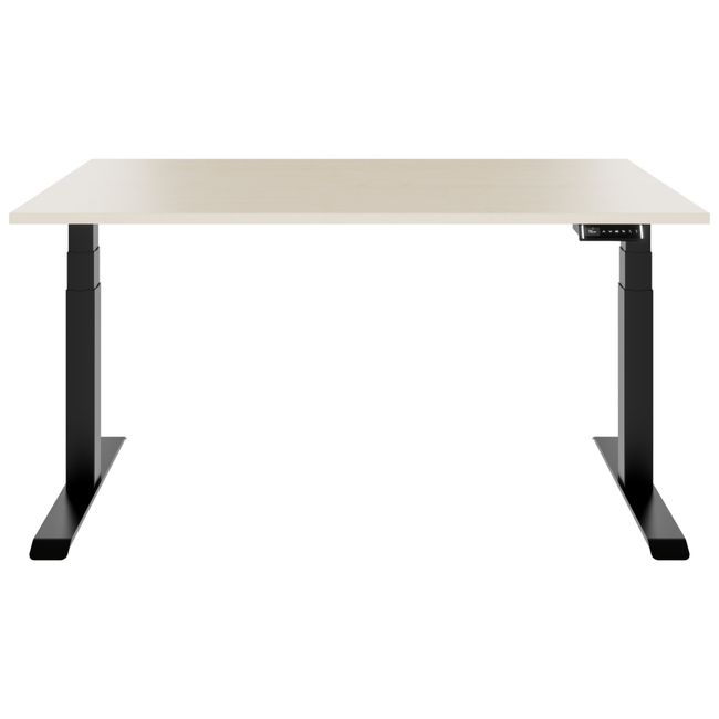 TELDRA Pro, 2-Motoren-Schreibtisch | 1600 - 1800 mm, elektrisch höhenverstellbar, Ahorn