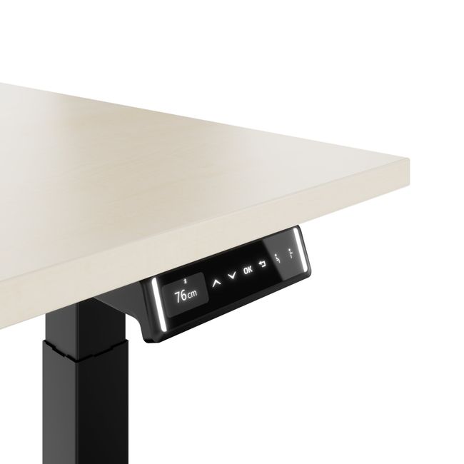 TELDRA Pro, 2-Motoren-Schreibtisch | 1600 - 1800 mm, elektrisch höhenverstellbar, Ahorn