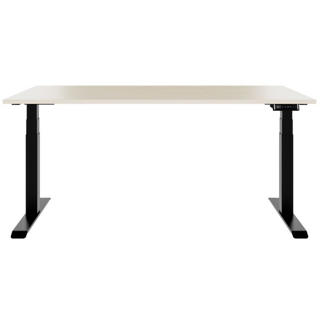 TELDRA Pro, 2-Motoren-Schreibtisch | 1600 - 1800 mm, elektrisch höhenverstellbar, Ahorn