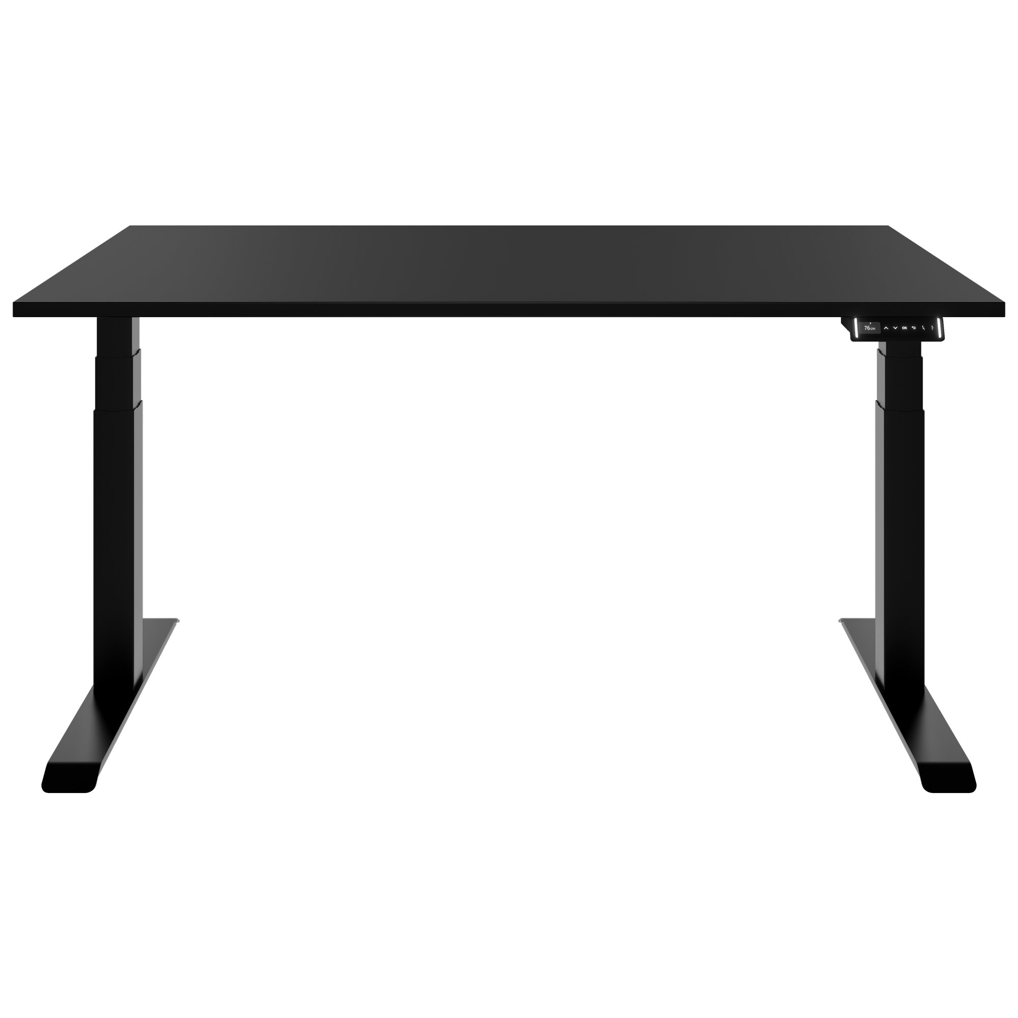 TELDRA Pro, 2-Motoren-Schreibtisch | 1600 - 2000 mm, elektrisch höhenverstellbar, Linoleum Charcoal - 3 Main Image