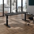 TELDRA Pro, 2-Motoren-Schreibtisch | 1600 - 2000 mm, elektrisch höhenverstellbar, Linoleum Charcoal