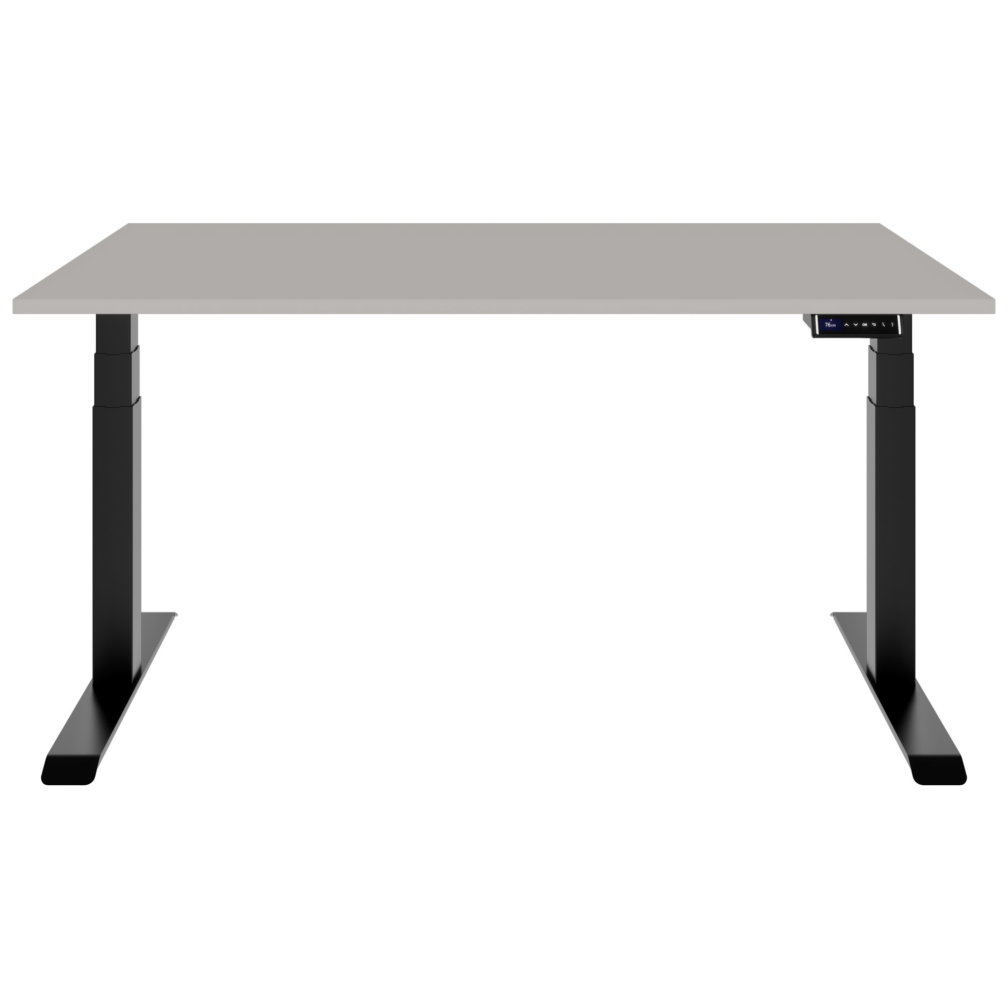 TELDRA Pro, Bureau à 2 moteurs | 1600 - 2000 mm, réglable à hauteur électrique, cailloun linoléum - 4 Main Image