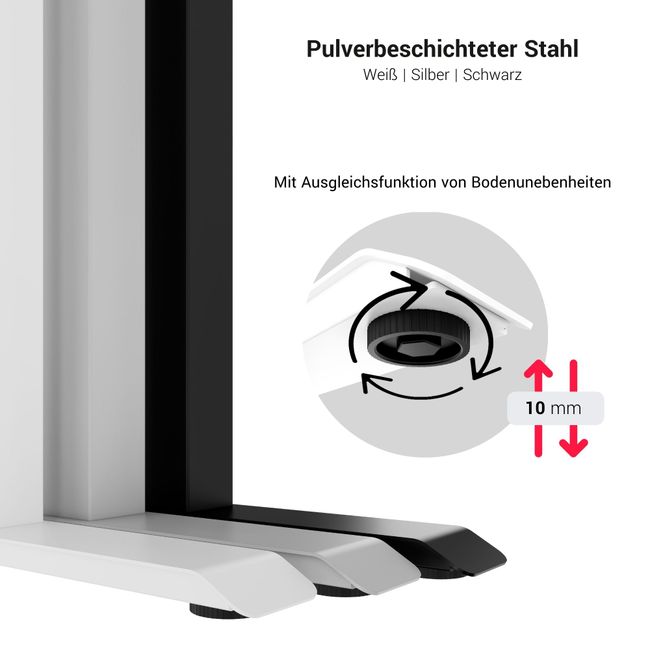TELDRA Pro, 2-Motoren-Schreibtisch | 1600 - 2000 mm, elektrisch höhenverstellbar, Linoleum Pebble TELDRA Pro, 2-Motoren-Schreibtisch | 1600 - 2000 mm, elektrisch höhenverstellbar, Linoleum Pebble