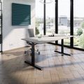 TELDRA Pro, 2-motor desk | 1600 - 2000 mm, electrically height adjustable, linoleum Pebble - 1 Thumbnail Image