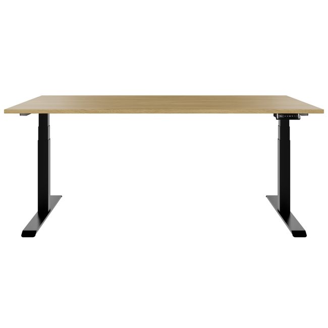 TELDRA Pro, 2-Motoren-Schreibtisch | 1600 - 2000 mm, elektrisch höhenverstellbar, Echtholz-Furnier Eiche