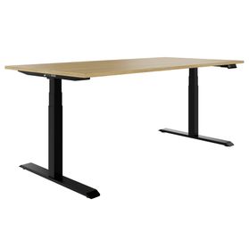 TELDRA Pro, 2-Motoren-Schreibtisch | 1600 - 2000 mm, elektrisch höhenverstellbar, Echtholz-Furnier Eiche