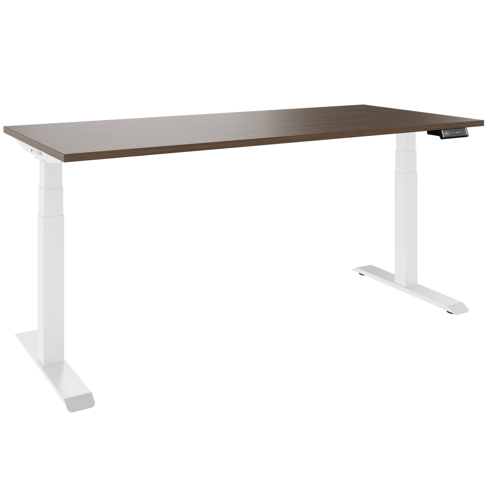 TELDRA Pro, 2-Motoren-Schreibtisch | 1600 - 2000 mm, elektrisch höhenverstellbar, Echtholz-Furnier Nussbaum - 1 Main Image