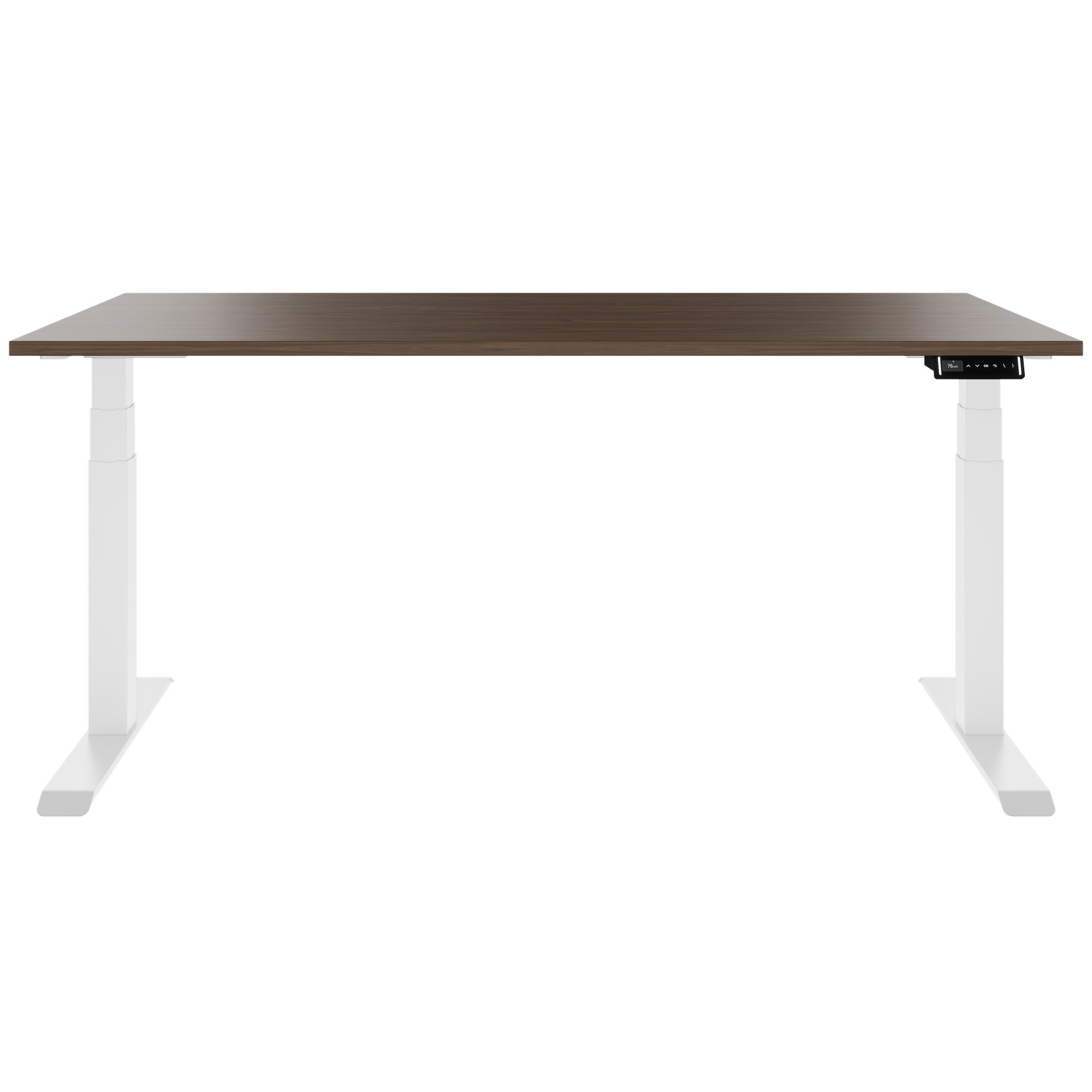 TELDRA Pro, 2-Motoren-Schreibtisch | 1600 - 2000 mm, elektrisch höhenverstellbar, Echtholz-Furnier Nussbaum - 3 Main Image