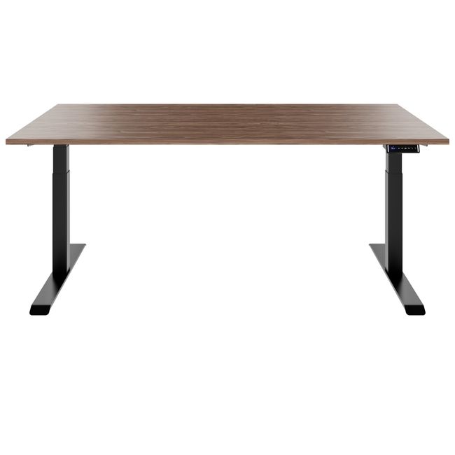 TELDRA Pro, 2-Motoren-Schreibtisch | 1600 - 2000 mm, elektrisch höhenverstellbar, Echtholz-Furnier Nussbaum