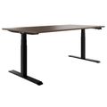 TELDRA Pro, 2-Motoren-Schreibtisch | 1600 - 2000 mm, elektrisch höhenverstellbar, Echtholz-Furnier Nussbaum