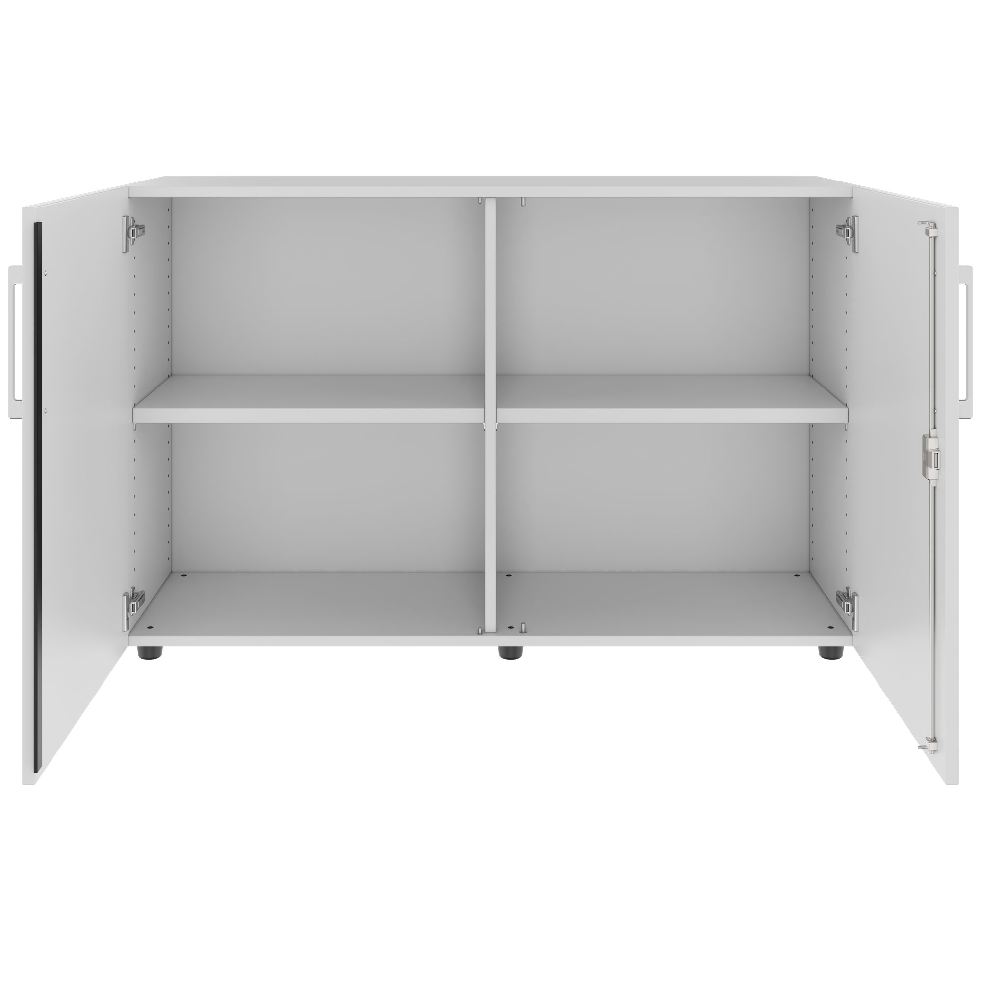 PRO hinged door cabinet | 2 OH, 800 - 1200 x 770 mm, soft close, gray - 3 Main Image