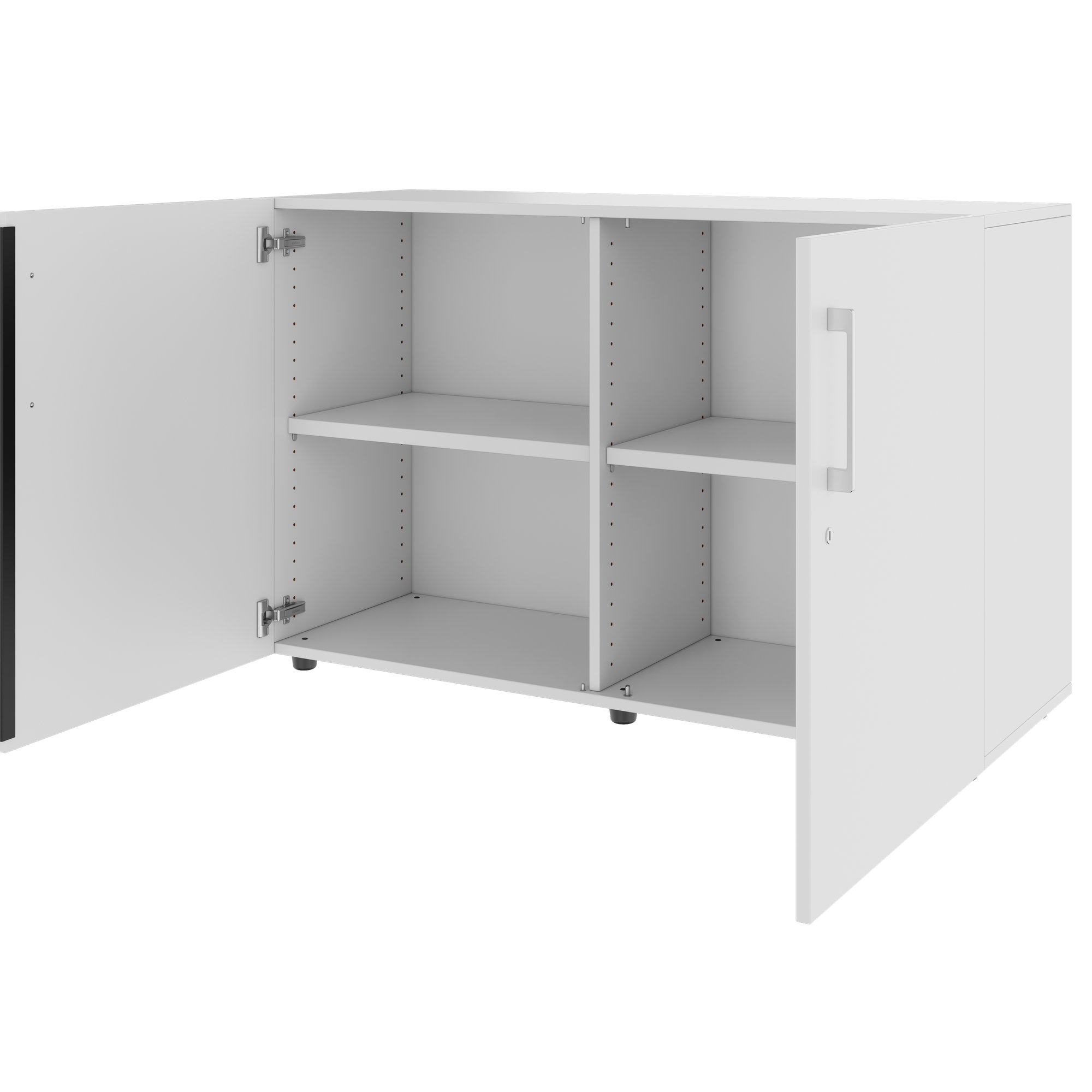 PRO hinged door cabinet | 2 OH, 800 - 1200 x 770 mm, soft close, gray - 4 Main Image