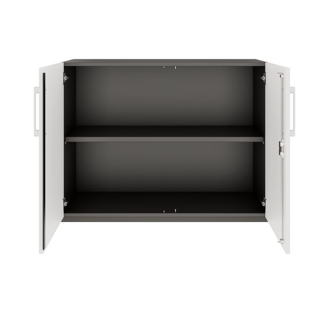 PRO Flügeltürenschrank | 2 OH, 800 - 1200 x 770 mm, Soft-Close, Graphit / Weiß PRO Flügeltürenschrank | 2 OH, 800 - 1200 x 770 mm, Soft-Close, Graphit / Weiß