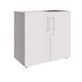 PRO Swing door cabinet | 2 U, 800 - 1200 x 770 mm, soft close, graphite/white - 1 Thumbnail Image
