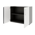 PRO Flügeltürenschrank | 2 OH, 800 - 1200 x 770 mm, Soft-Close, Graphit / Weiß PRO Flügeltürenschrank | 2 OH, 800 - 1200 x 770 mm, Soft-Close, Graphit / Weiß