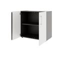 PRO Swing door cabinet | 2 U, 800 - 1200 x 770 mm, soft close, graphite/white - 4 Thumbnail Image