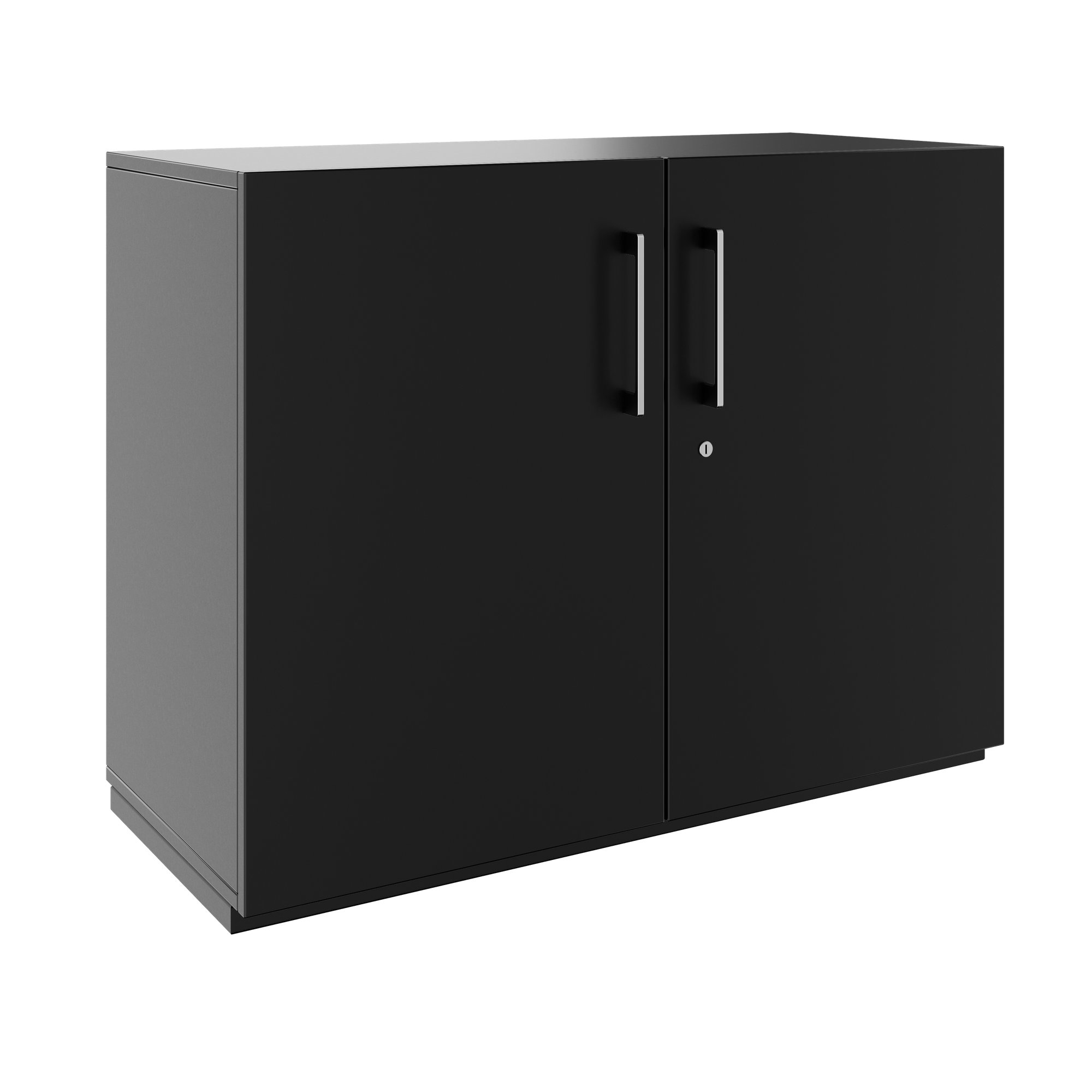 PRO hinged door cabinet | 2 OH, 800 - 1200 x 770 mm, soft close, black - 1 Main Image