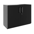 PRO hinged door cabinet | 2 OH, 800 - 1200 x 770 mm, soft close, black - 1 Thumbnail Image