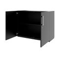 PRO hinged door cabinet | 2 OH, 800 - 1200 x 770 mm, soft close, black - 4 Thumbnail Image