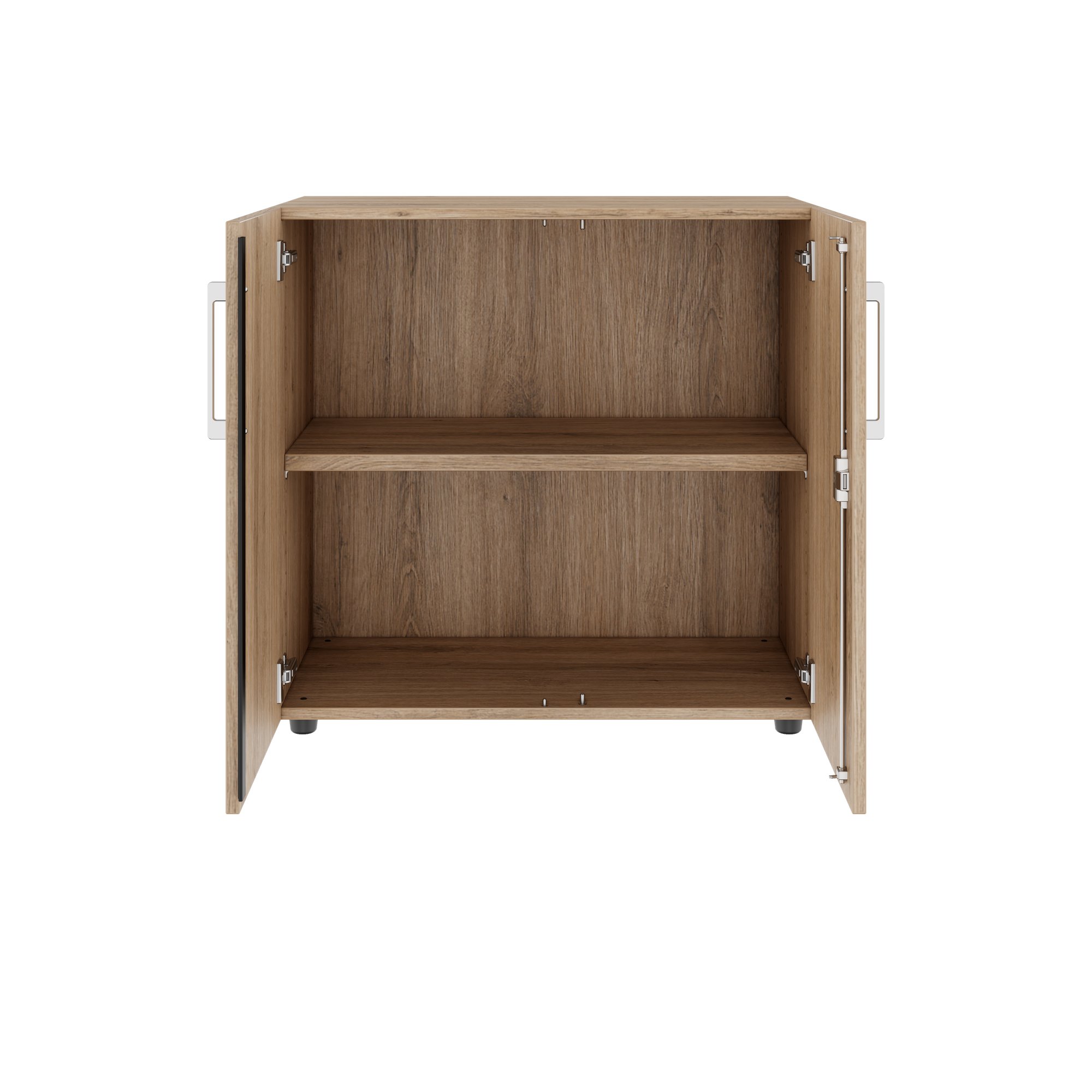 PRO hinged door cabinet | 2 OH, 800 - 1200 x 770 mm, soft close, natural oak - 3 Main Image