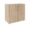 PRO hinged door cabinet | 2 OH, 800 - 1200 x 770 mm, soft close, natural oak - 1 Thumbnail Image