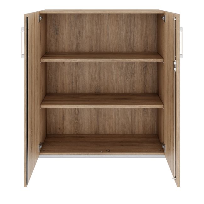 PRO Flügeltürenschrank | 3 OH, 800 - 1200 x 1140 mm, Soft-Close, Natureiche