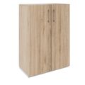 PRO hinged door cabinet | 3 OH, 800 - 1200 x 1140 mm, soft close, natural oak - 1 Thumbnail Image