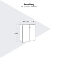 PRO Flügeltürenschrank | 3 OH, 800 - 1200 x 1140 mm, Soft-Close, Natureiche
