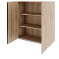 PRO Flügeltürenschrank | 3 OH, 800 - 1200 x 1140 mm, Soft-Close, Natureiche