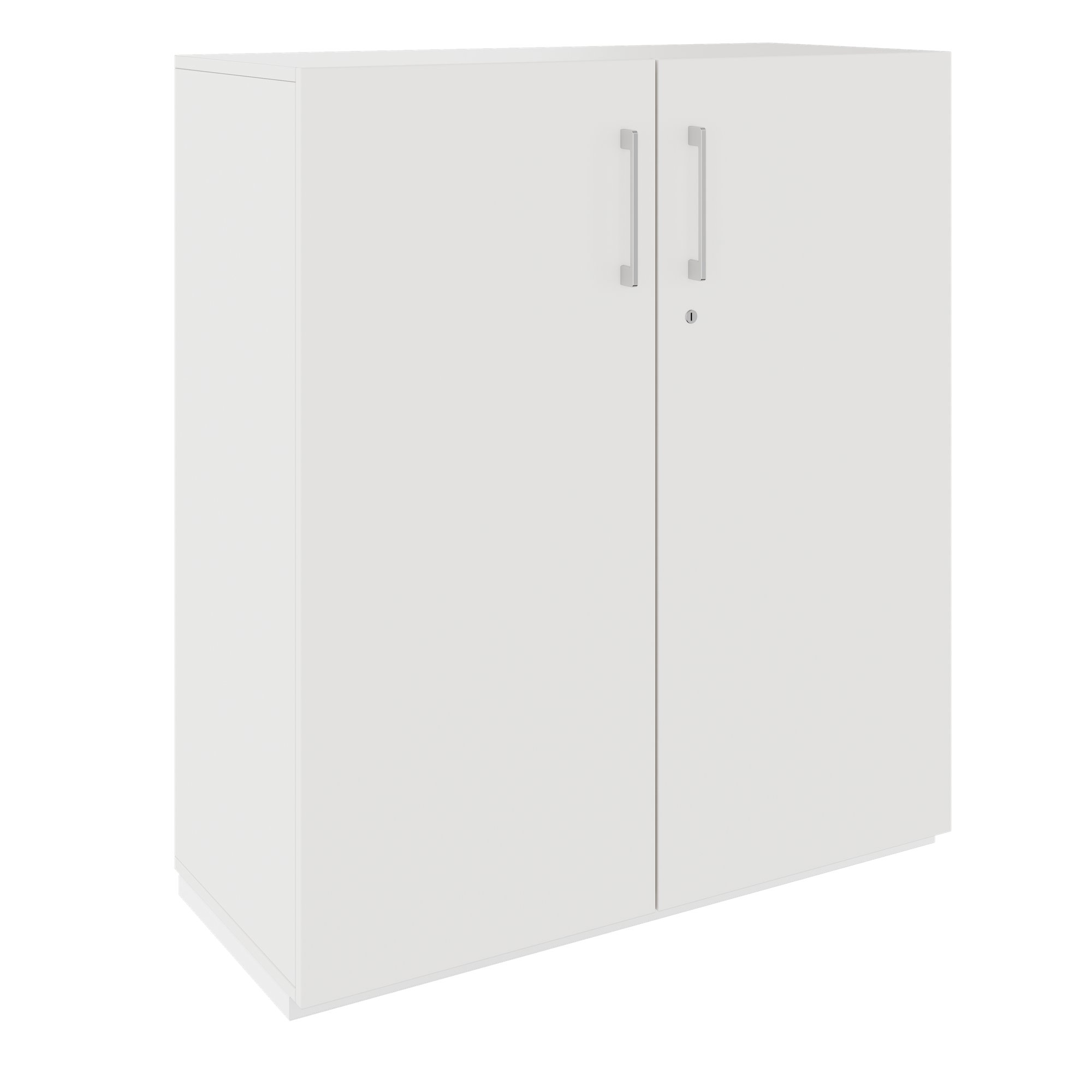PRO Armoire à portes battantes | 3 OH, 800 - 1200 x 1140 mm, fermeture douce, blanc - 3 Main Image