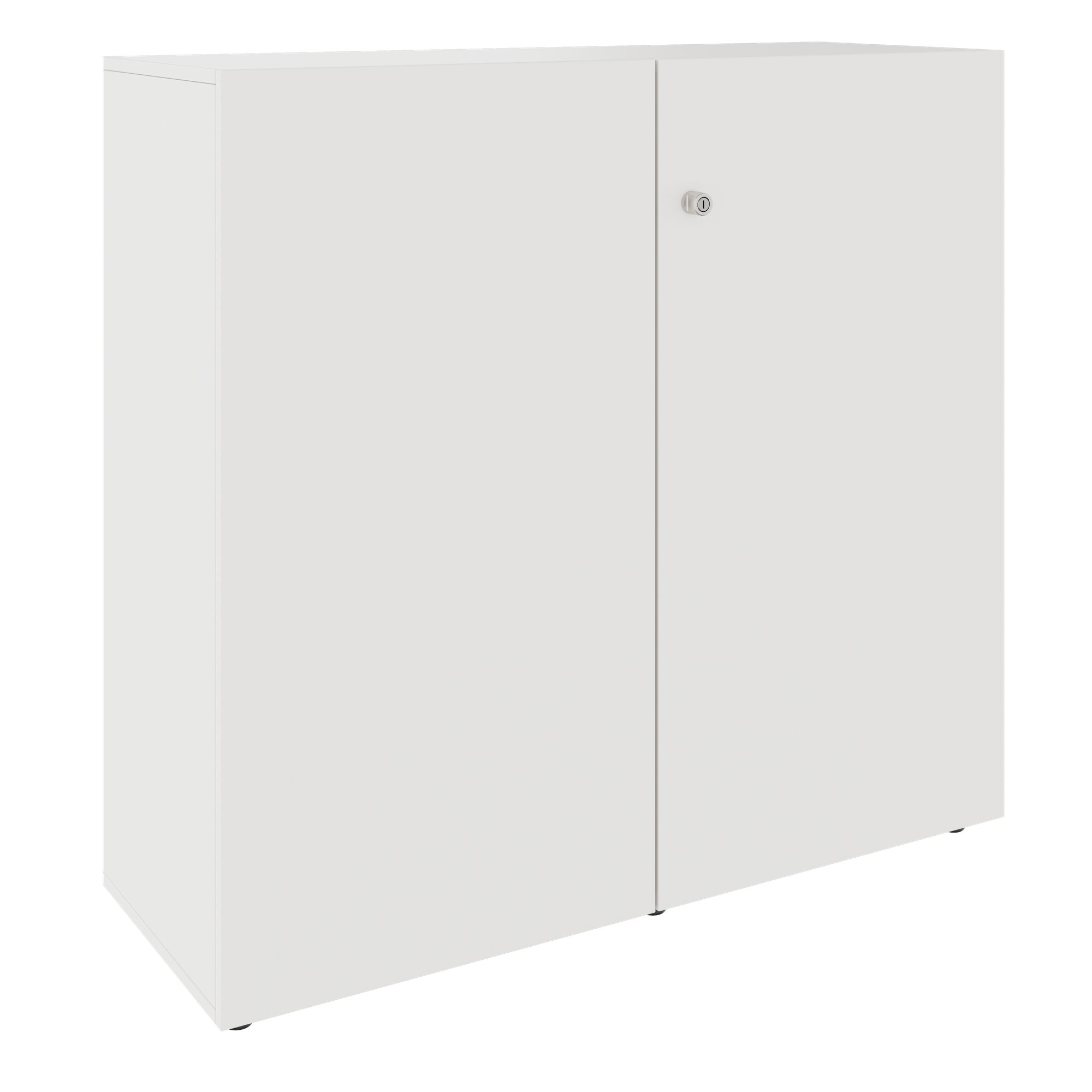 PRO Swing door cabinet | 3 OH, 800 - 1200 x 1140 mm, soft close, white - 1 Main Image