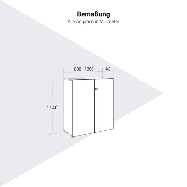 PRO Flügeltürenschrank | 3 OH, 800 - 1200 x 1140 mm, Soft-Close, Weiß PRO Flügeltürenschrank | 3 OH, 800 - 1200 x 1140 mm, Soft-Close, Weiß