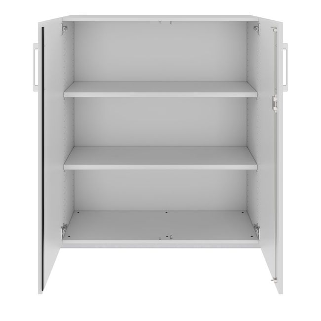 PRO Flügeltürenschrank | 3 OH, 800 - 1200 x 1140 mm, Soft-Close, Grau
