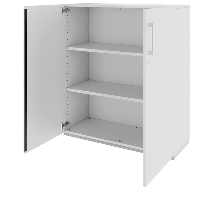 PRO Flügeltürenschrank | 3 OH, 800 - 1200 x 1140 mm, Soft-Close, Grau